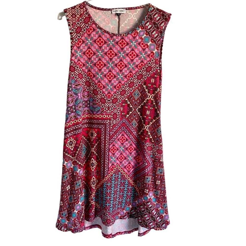Thyme and Honey Pullover Sleeveless Dress With Pockets Size Medium NWOT